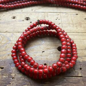  Vintage large grain white Hearts / antique beads tonbodama Hudson Bay cornaline d'aleppo Indian Native American n