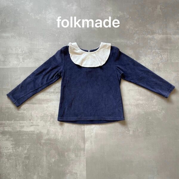 folkmade フォークメイド　カットソー 女の子 長袖 キッズ　ベロア