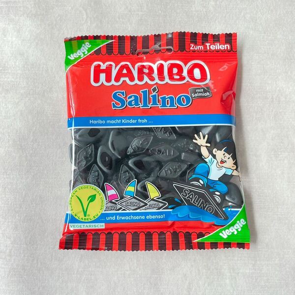 HARIBO【日本未販売】salino mit salmiak 175g リコリス　まずいグミ　黒いグミ