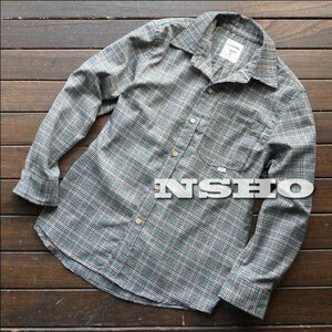 3413【M】完売◆AUTUMN レア メンズ 欧風チェック 民族ネイティブ 長袖シャツ ジャケット アウター