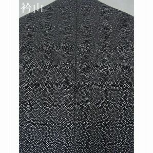 平和屋川間店■夏物 江戸小紋 絽 大小霰 黒地 着丈163.5cm 裄丈66.5cm 洗える着物 B-wt8620の画像10