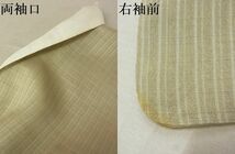 平和屋-こころ店■訪問着　紗袷　手描き　笹　金彩　着丈161cm　裄丈67cm　正絹　逸品　A-ck8290_画像10