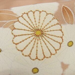 平和屋川間店■豪華色留袖 駒刺繍 菊文 金彩 着丈151cm 裄丈6cm 正絹 逸品 B-oa3553の画像8