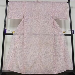 平和屋川間店■夏物 小紋 絽 花鳥更紗 着丈154.5cm 裄丈64.5cm 洗える着物 未使用 B-wt8690の画像1