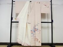 平和屋川間店■訪問着　友禅　作家物　枝花文　着丈158cm　裄丈63.5cm　正絹　逸品　B-np8158_画像2