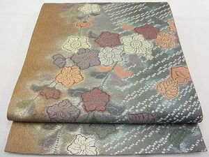 平和屋野田店■六通柄袋帯　ふくれ織　辻が花　纈幡織　銀糸　逸品　n-fw5793