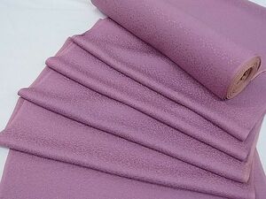 平和屋1■上質な色無地　反物　紋意匠　京紫色　丹後ちりめん　八掛付き　着尺　逸品　未使用　ju4956