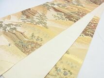 平和屋2■六通柄袋帯　金閣寺　本金二重箔　逸品　1wb1493_画像7