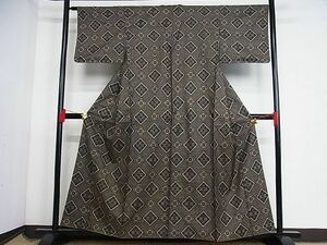 平和屋-こころ店■希少　本場大島紬　龍郷絣　着丈148.5cm　裄丈66cm　正絹　逸品　AAAC5023np