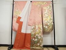 平和屋-こころ店■豪華振袖　駒刺繍　飛鶴枝花文　金銀彩　着丈167cm　裄丈66cm　正絹　逸品　A-br7985_画像2