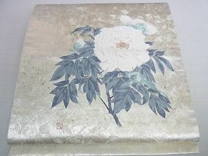 平和屋2■六通太鼓柄袋帯　作家物　麗花　引箔　逸品　1ic0923