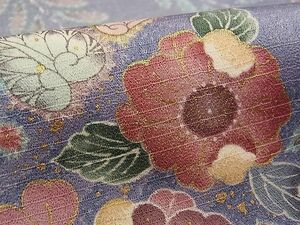 平和屋1■上質な小紋　辻が花　暈し染め　金彩　逸品　vf8695