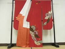 平和屋-こころ店■豪華振袖　舞花文　金銀彩　着丈163cm　裄丈65.5cm　正絹　逸品　B-zg9177_画像2