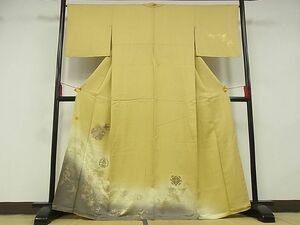 平和屋-こころ店■訪問着　鳳凰花文　螺鈿　暈し染め　金彩　着丈164cm　裄丈66.5cm　正絹　逸品　B-zg9180