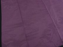 平和屋川間店■上質な色無地　流水草葉地紋　紫鳶色　逸品　n-kg2577_画像4