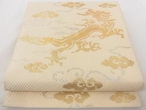 平和屋-こころ店■龍村平蔵製　六通柄　本袋帯　木下裂　金銀糸　正絹　逸品　B-cy8210