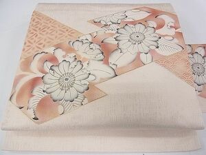 平和屋川間店■九寸名古屋帯　駒刺&#32353;　辻が花　金糸　逸品　ud1887