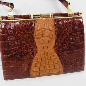 平和屋-こころ店■和装小物 ハンドバッグ・財布セット クロコダイル GUARANTEE CROCODILE SKIN 逸品 B-oa8940の画像4