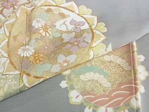 平和屋2■創業460年・千總　色留袖　駒刺繍　正倉院吉祥花文　金彩　逸品　1ic1193