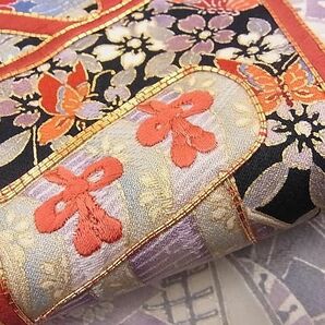 平和屋野田店■豪華振袖 駒刺繍 御所車 暈し染め 金銀彩 逸品 n-sa4021の画像5