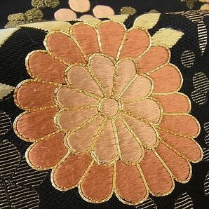 平和屋2■銀座きしや 黒留袖 駒刺繍 総刺繍 鳳凰花菱文 金糸 逸品 1ps4559の画像8