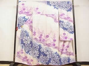 平和屋-こころ店■豪華振袖　総絞り　牡丹　梅　着丈158.5cm　裄丈68cm　正絹　逸品　A-ta9111