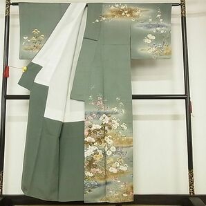 平和屋-こころ店■訪問着 花鳥文 暈し染 着丈155cm 裄丈63cm 正絹 逸品 A-ck8439の画像2