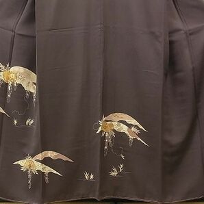 平和屋1■訪問着 駒刺繍 雪輪草花文 金彩 やまと誂製 逸品 未使用 vf9177の画像2