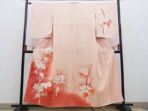 平和屋野田店■訪問着　紫陽花　暈し染め　逸品　n-kg5966