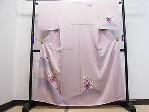 平和屋1■訪問着　手描き　枝花文　逸品　ua7031