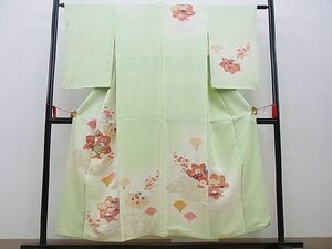 平和屋野田店■訪問着　駒刺繍　舞楓鼓花文　暈し染め　金彩　逸品　n-kg6019