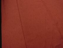 平和屋1■上質な色無地　枝葉地紋　臙脂色　逸品　CAAA1730yc_画像4
