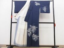 平和屋野田店■訪問着　絞り　刺繍　エ霞草花文　逸品　n-pk5629_画像2