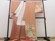 平和屋野田店■訪問着　枝花文　暈し染め　金彩　逸品　n-yt0849_画像2