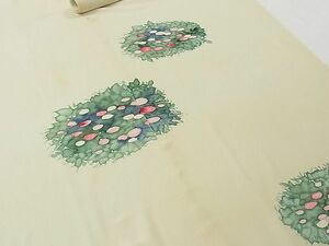 平和屋1■付下げ　解き反物　草花文　伊と幸　着尺　逸品　CAAA3406th