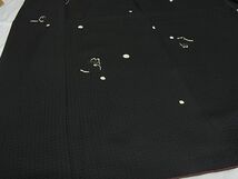 平和屋-こころ店■上質な小紋　猫　黒地　金彩　正絹　逸品　AAAC5307Bnp_画像4