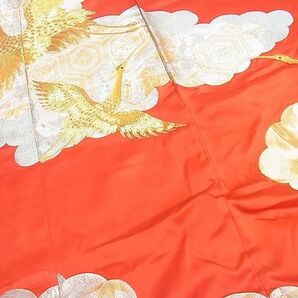 平和屋2■色打掛 和装 婚礼 結婚式 花嫁 神社挙式 駒刺繍 雲取り吉祥飛鶴文 金銀糸 DAAA1085duの画像5