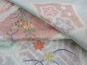 平和屋2■訪問着　刺繍　絞り　亀甲花文　金彩　逸品　DAAB4044ic