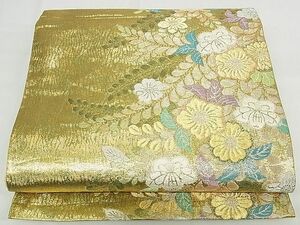 平和屋-こころ店■六通柄袋帯　辻が花　金銀糸　鈴乃屋扱い　正絹　逸品　B-dk5343