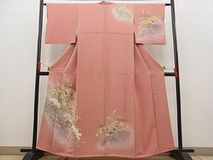 平和屋川間店■訪問着　刺繍　籬菊花文　暈し染め　金彩　逸品　n-pk2906