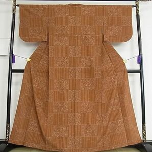 平和屋川間店■小紋 単衣 笹竹 洗える着物 ic7251の画像2