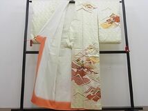 平和屋川間店■訪問着　駒刺繍　吉祥花文　暈し染め　金彩　逸品　n-mz5582_画像3