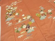 平和屋川間店■訪問着　駒刺繍　花車文　金彩　逸品　n-by2968_画像3