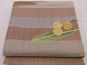 平和屋川間店■夏物　太鼓柄袋帯　すくい織　成物　金銀糸　逸品　n-hj5414