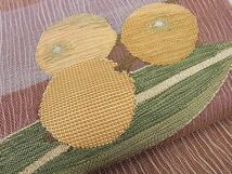 平和屋川間店■夏物　太鼓柄袋帯　すくい織　成物　金銀糸　逸品　n-hj5414_画像3