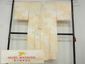 平和屋-こころ店■SEIKO MATSUDA　松田聖子　長襦袢　無双仕立て　流水花地紋　半衿刺繍　正絹　逸品　AAAC4682Bwt