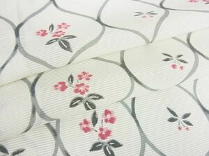 平和屋川間店■夏物　小紋　絽　立涌花文　逸品　ps9059