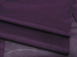 平和屋川間店■夏物　色無地　絽　芝紋紗　紫紺色　洗える着物　着丈156.5cm　裄丈63cm　B-wt7983
