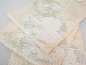 平和屋川間店■夏物　六通柄袋帯　花丸文　金銀糸　逸品　ps9340