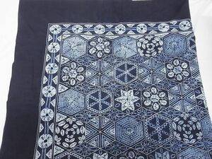 平和屋川間店■和装小物　マルチクロス　本藍　本草木染　刺し子　彩錬人　サイズ230cm×220cm　A-zi5543